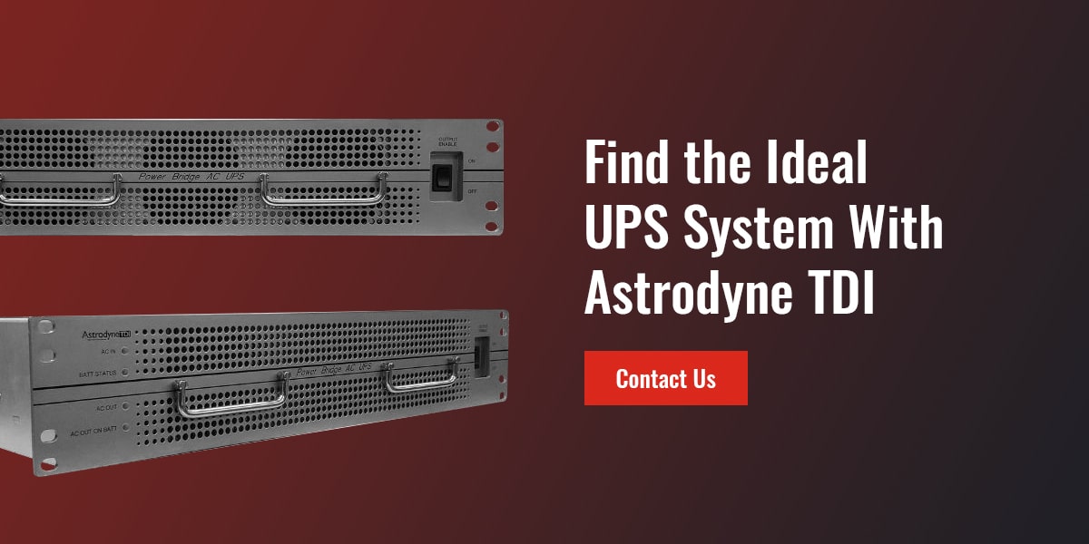 find the ideal UPS system with Astrodyne TDI