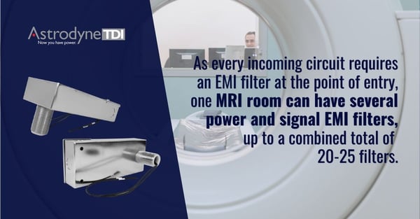 MRI Rooms can have several power and signal EMI filters. 