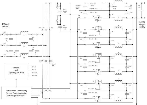 Basic Power Circuit Schematic (54V 5.4kW)