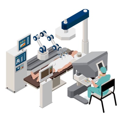 Surgical Suite Power and EMI Filter Infographic (800 × 800 px)